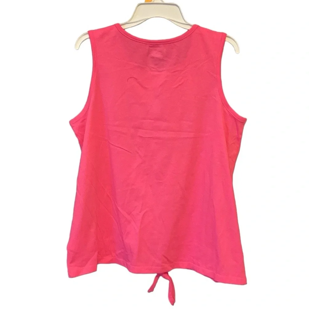 Justice Girls Pink “I Am More Than Enough” Glitter Graphic Tank Top - NWOT
